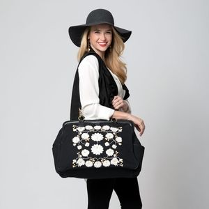 Bumble collection flora embroidered baby bag